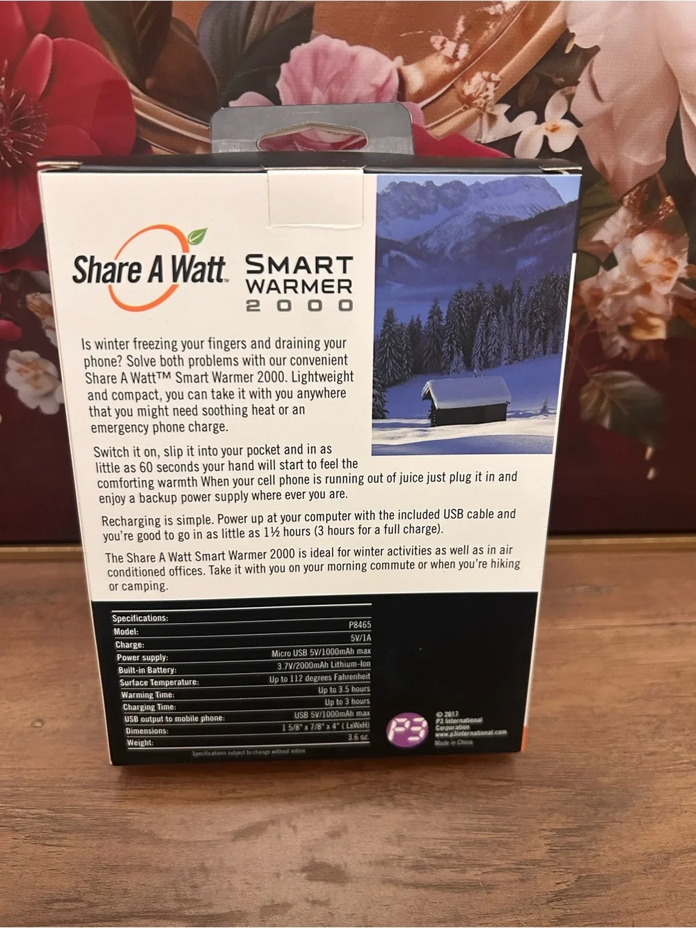 Smart Warmer 2000 Portable Hand Warmer & Charger - Silver